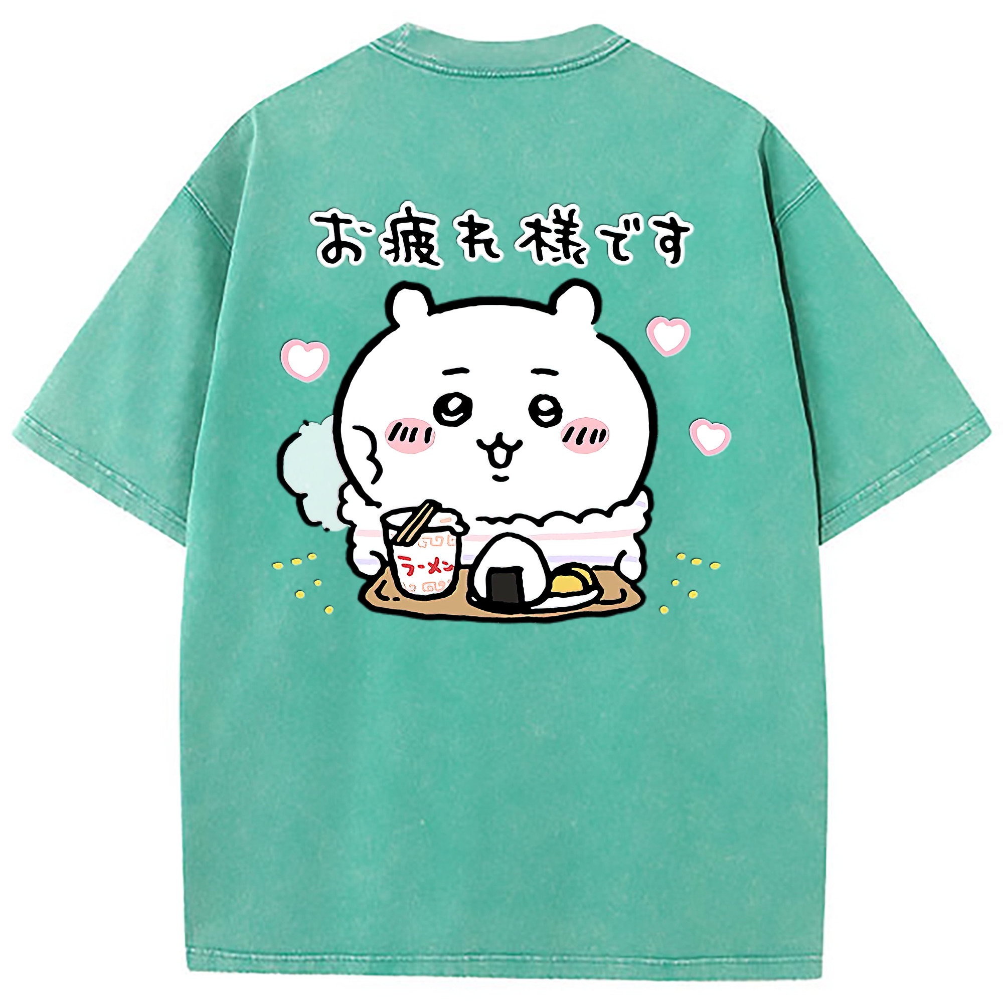 （画像用） ちいかわ ちいかわ Chii-kawa chiikawa 綿100% ヴィンテージ風 半袖Tシャツ（背面プリント）